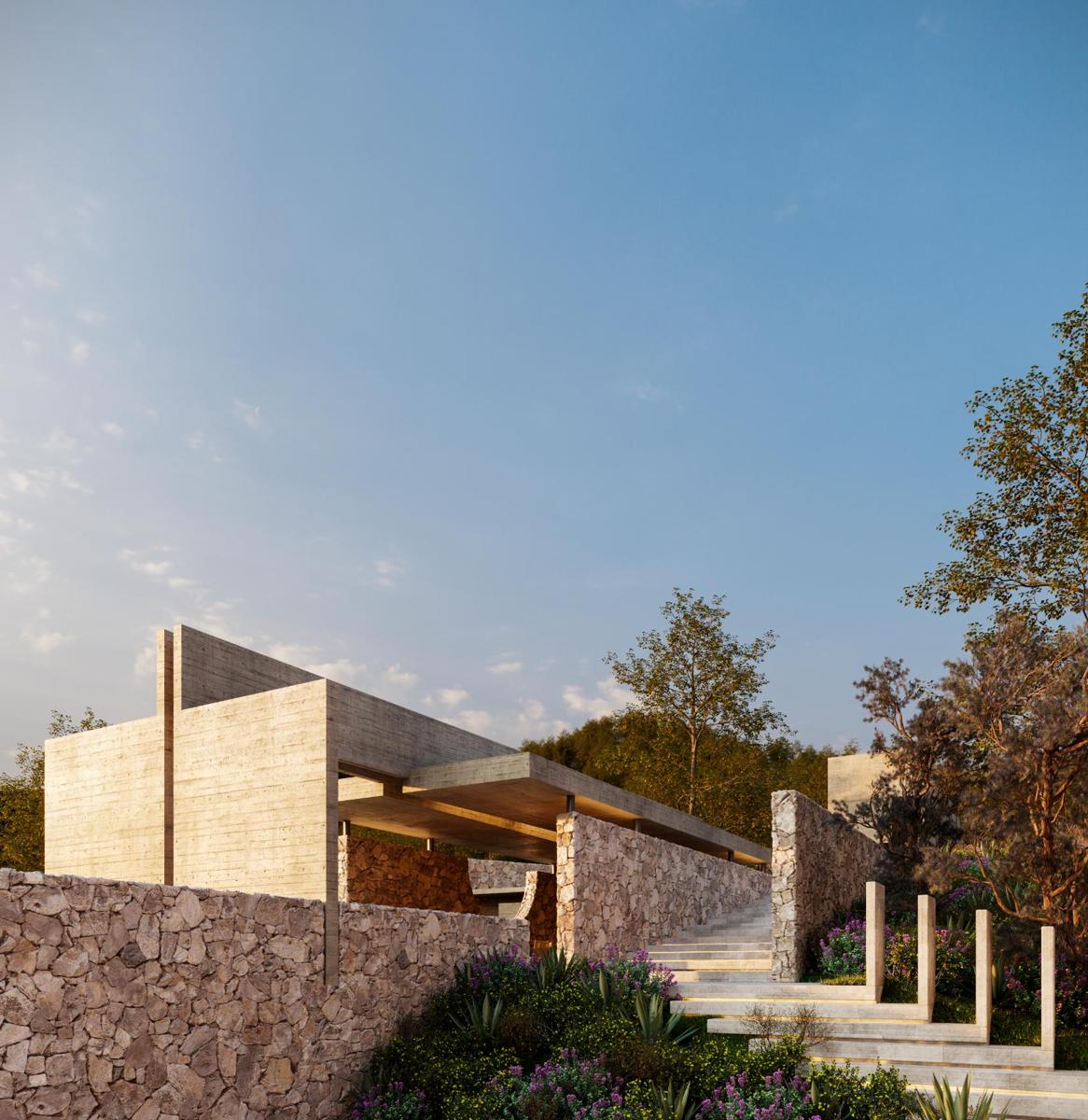 Casa muestra con alberca, arquitectura de Zibatá Land Art